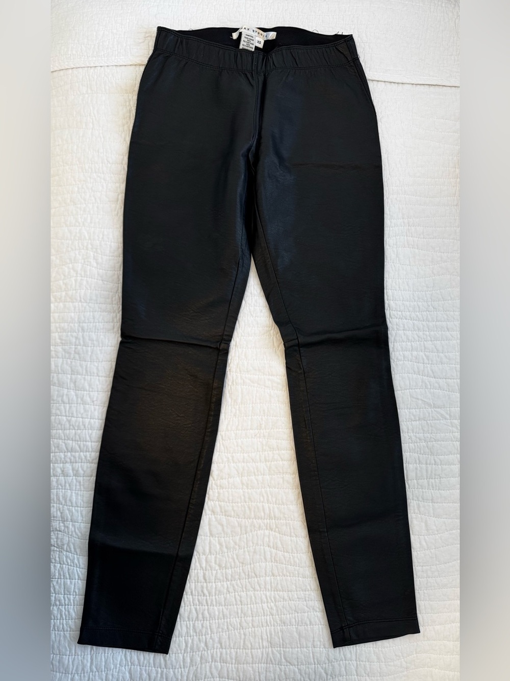 Black Faux Leather Skinny Pants